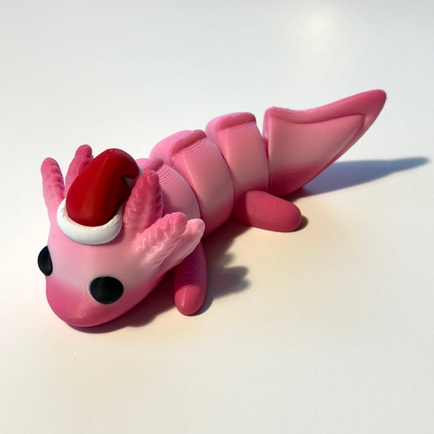 Christmas Baby Axolotl - 3D Printed  Articulating Figurine