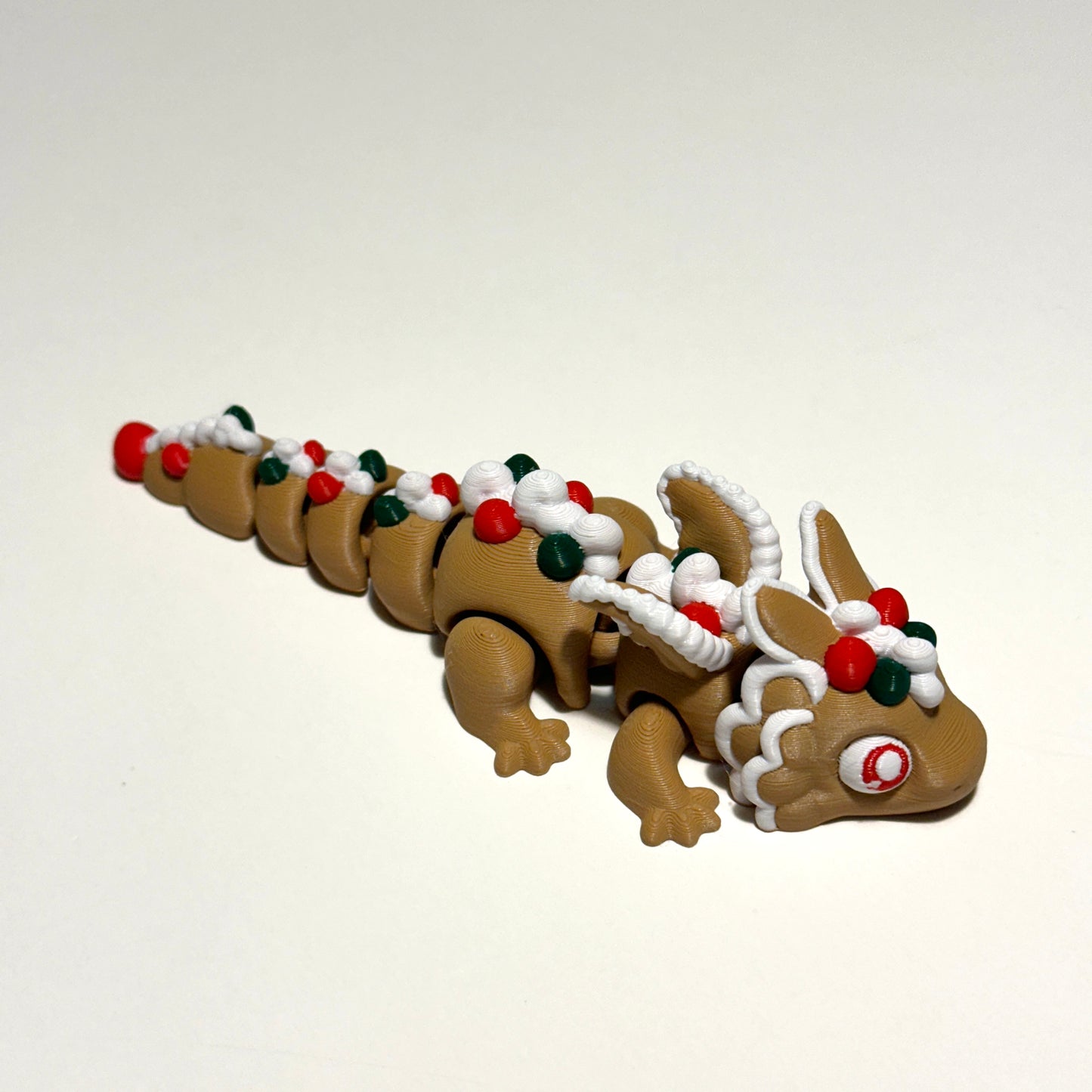 Flexi Baby Gingerbread Dragon - 3D Printed Articulating Figure