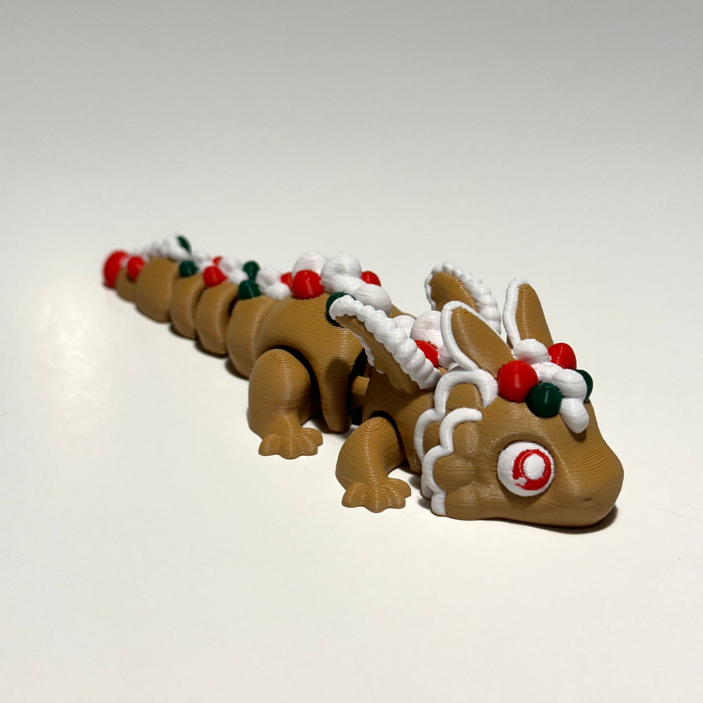 Flexi Baby Gingerbread Dragon - 3D Printed Articulating Figure