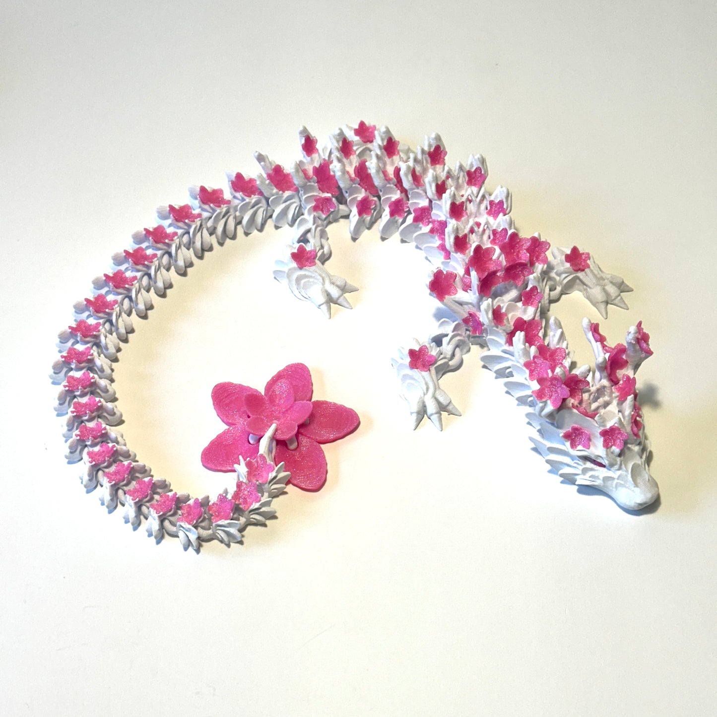 Large Cherry Blossom Dragon - 3D Printed Articulating Figurine