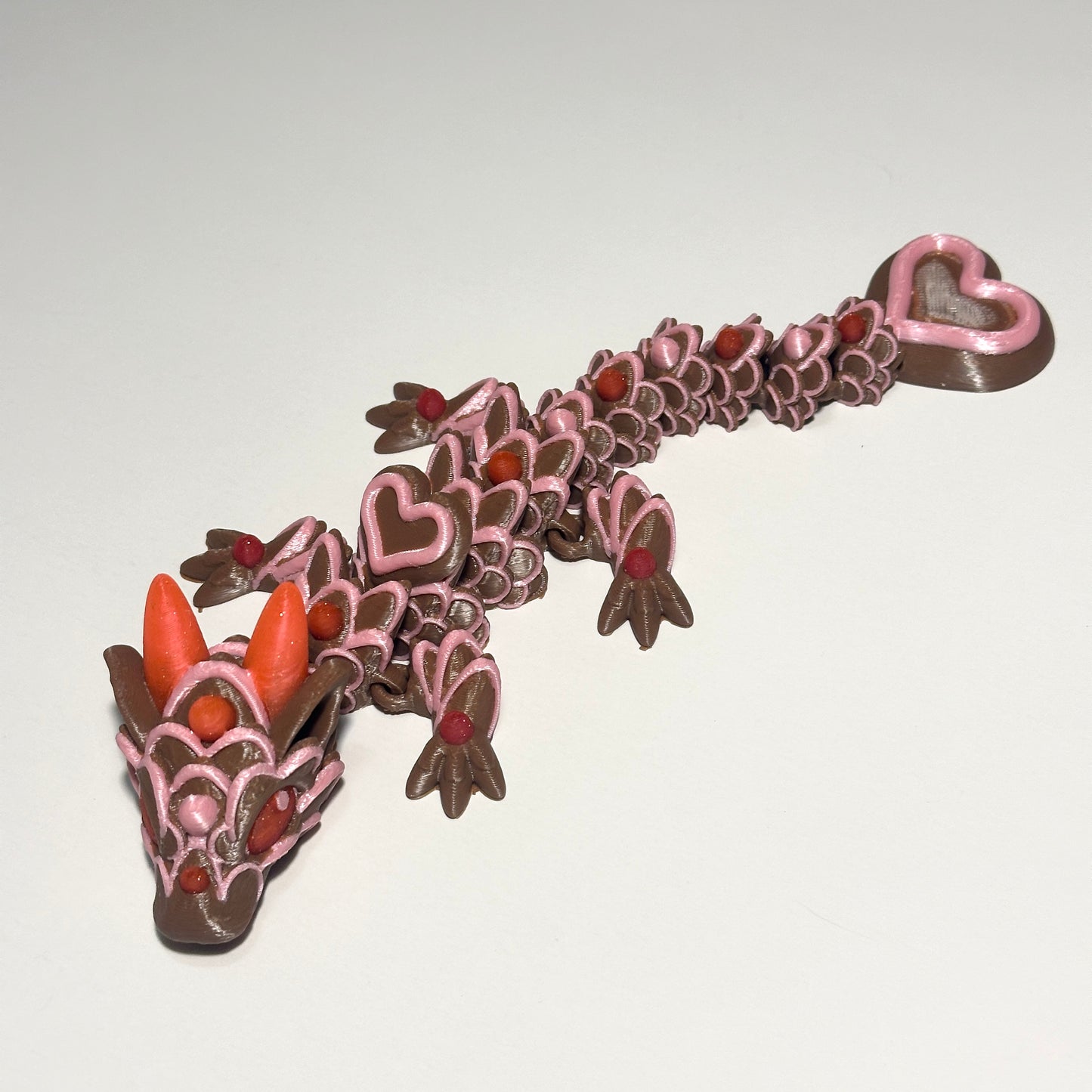 Baby Cookie Heart Dragon - 3D Printed Articulating Figure