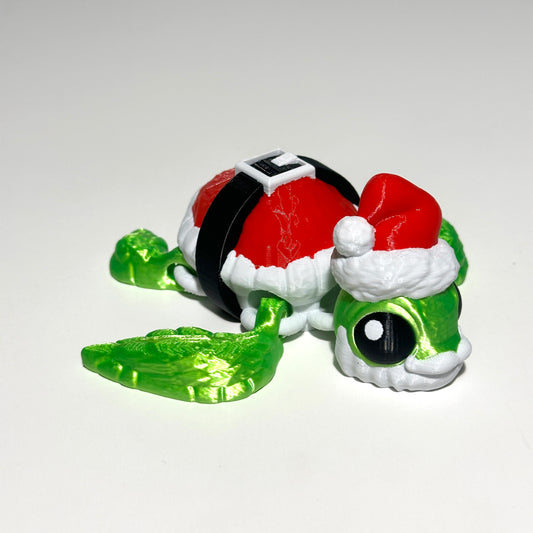 Santa Turtle - 3D Printed Articulating Figure