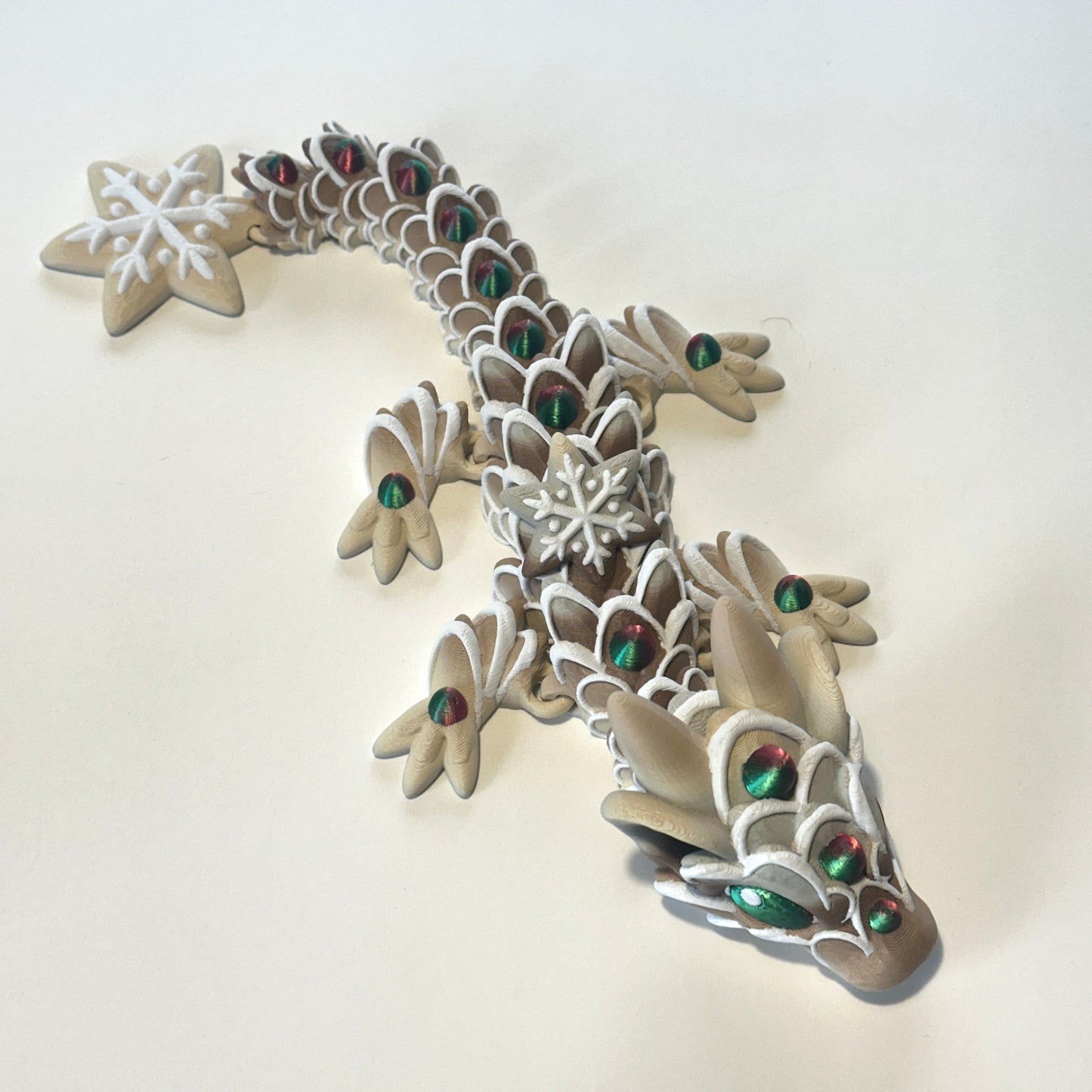 Baby Gingerbread Dragon - 3D Printed Articulating Figure