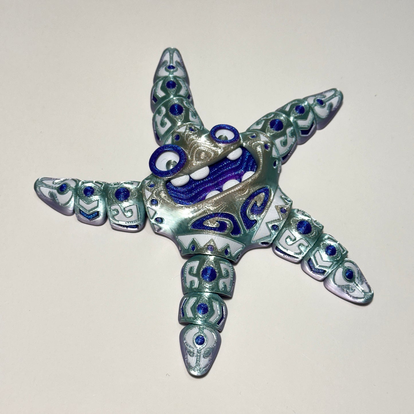 Flexi Tattooed Starfish - 3D Printed Articulating Figure