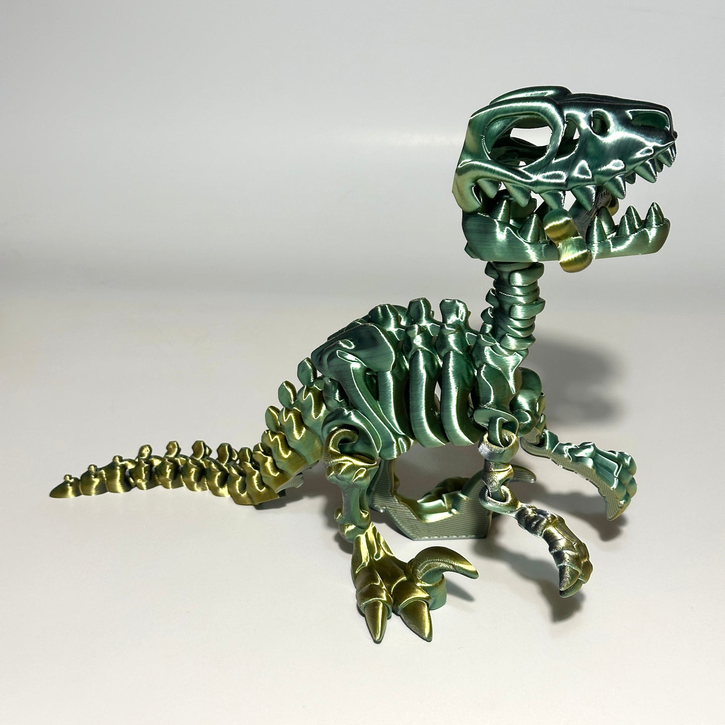 Giant Flexi Skeleton Raptor - 3D Printed Articulating Figure