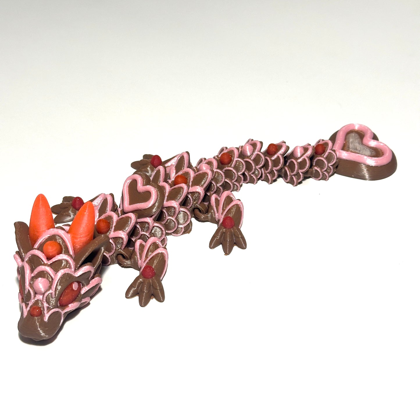 Baby Cookie Heart Dragon - 3D Printed Articulating Figure