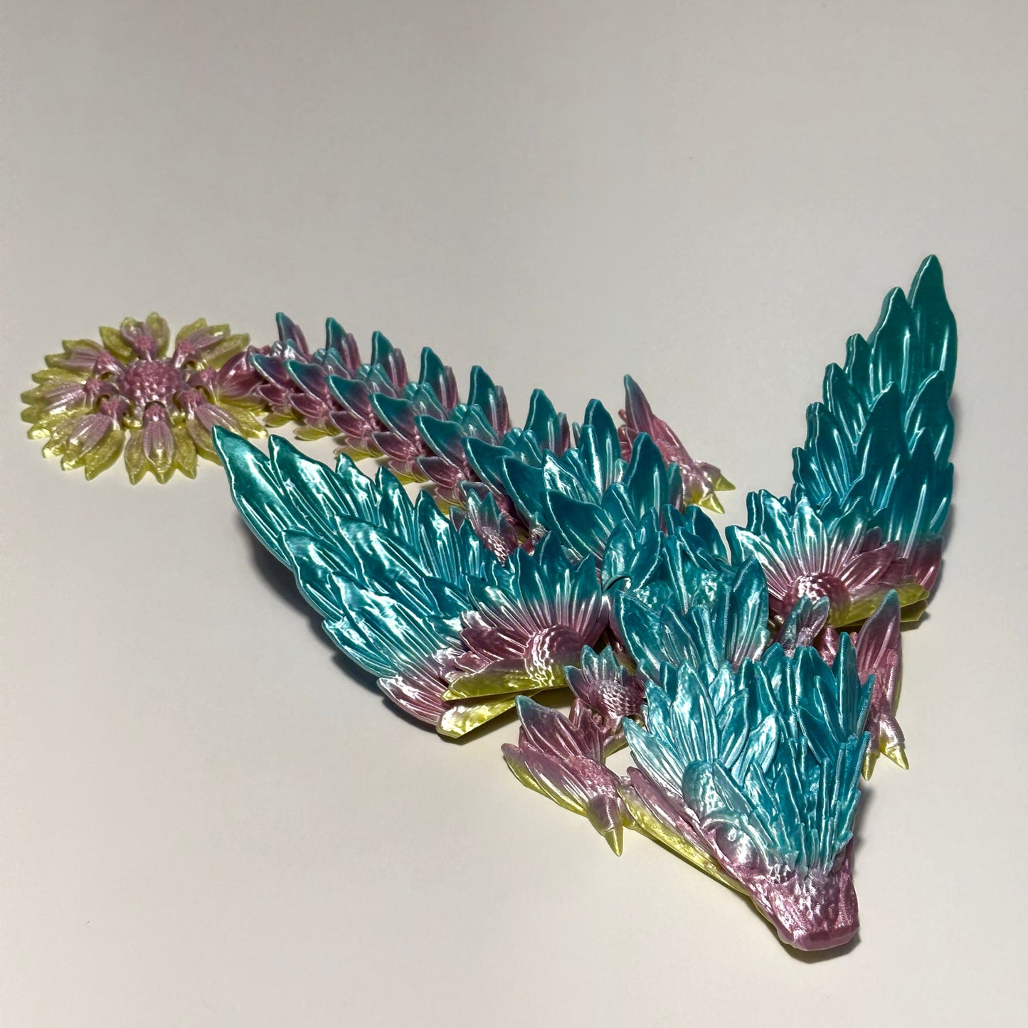 Baby Sunflower Wing Dragon - 3D Printed Articulating FIgure