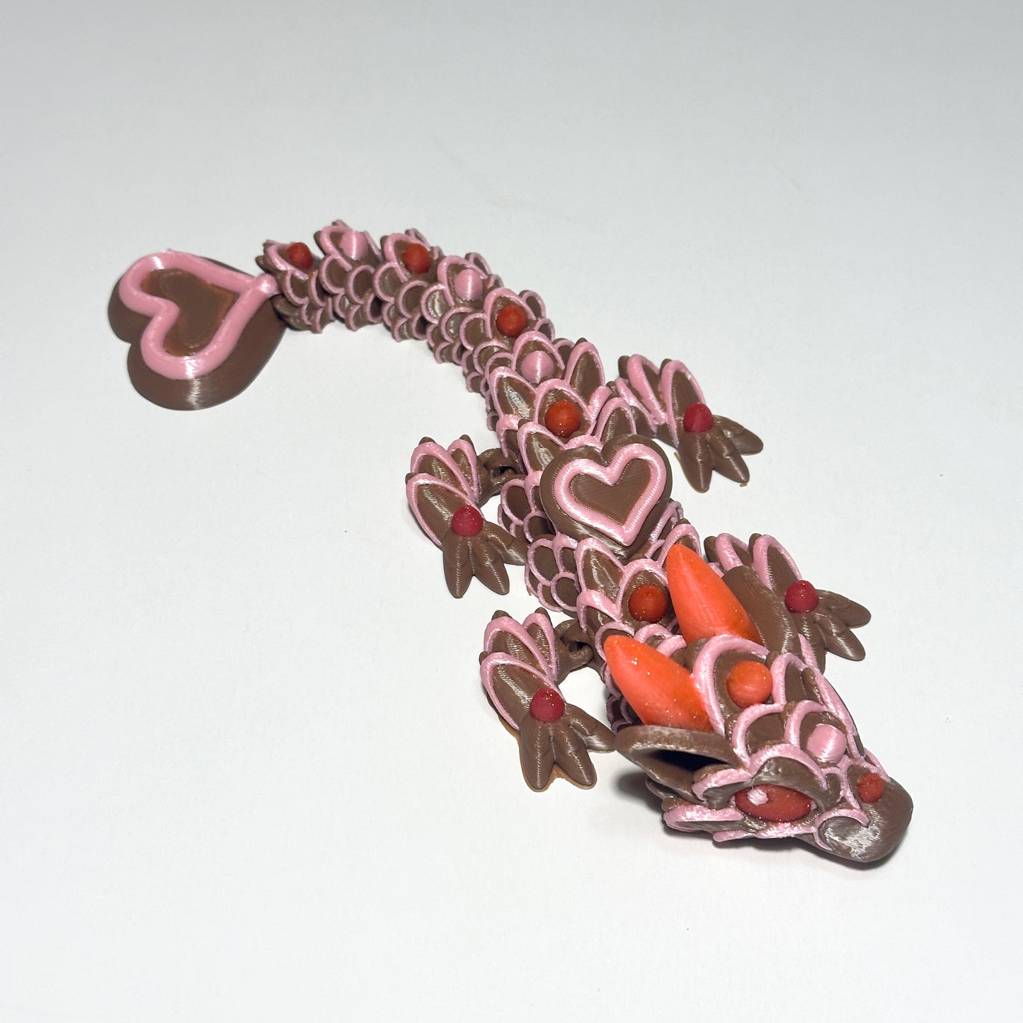 Baby Cookie Heart Dragon - 3D Printed Articulating Figure