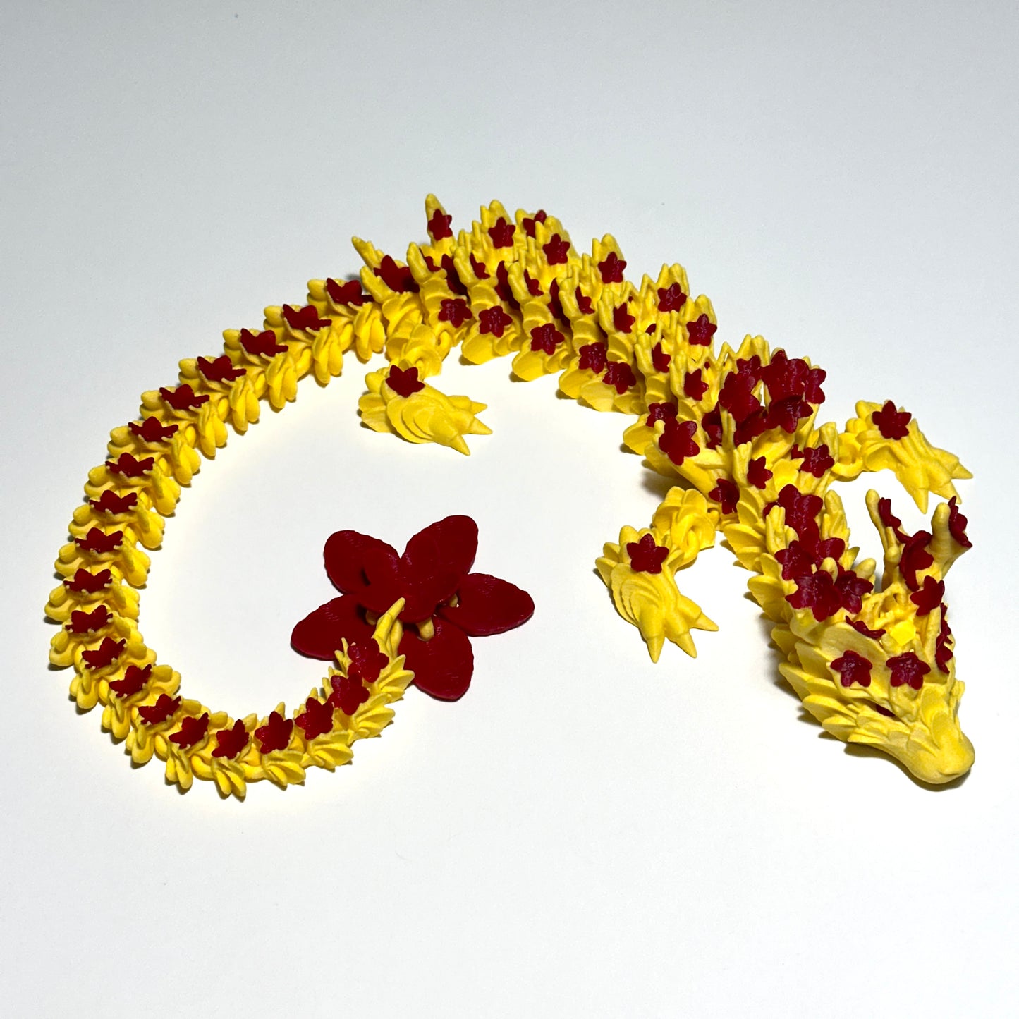 Large Cherry Blossom Dragon - 3D Printed Articulating Figurine