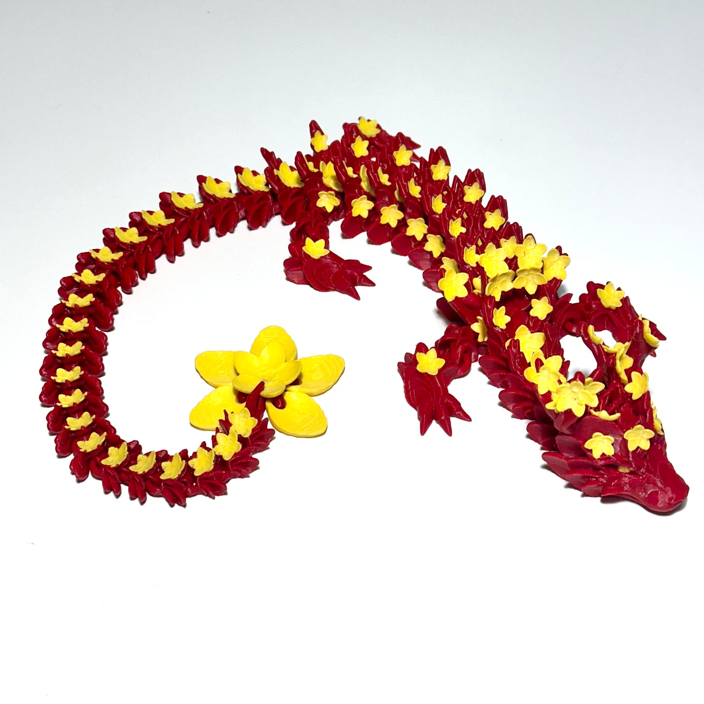 Large Cherry Blossom Dragon - 3D Printed Articulating Figurine