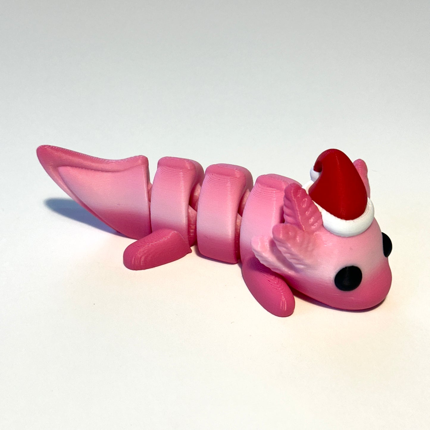 Christmas Baby Axolotl - 3D Printed  Articulating Figurine