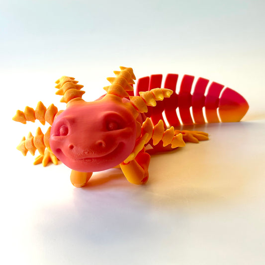 Large Axolotl - 3D Printed Articulating Figure