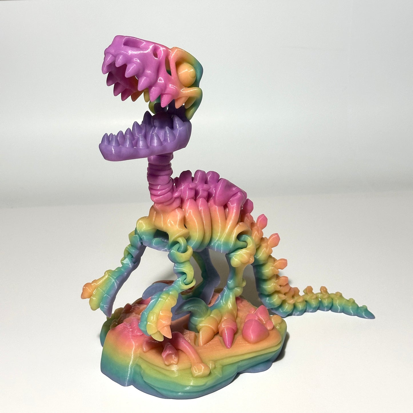 Giant Flexi Skeleton Raptor - 3D Printed Articulating Figure