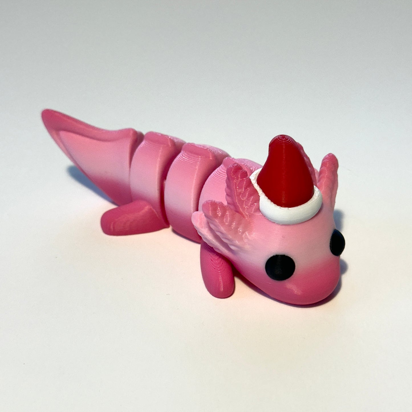 Christmas Baby Axolotl - 3D Printed  Articulating Figurine