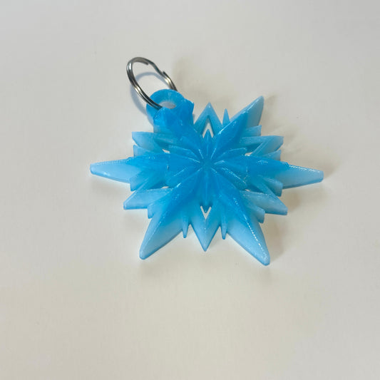 Snowflake Keychain - 3D Printed Articulating Figure