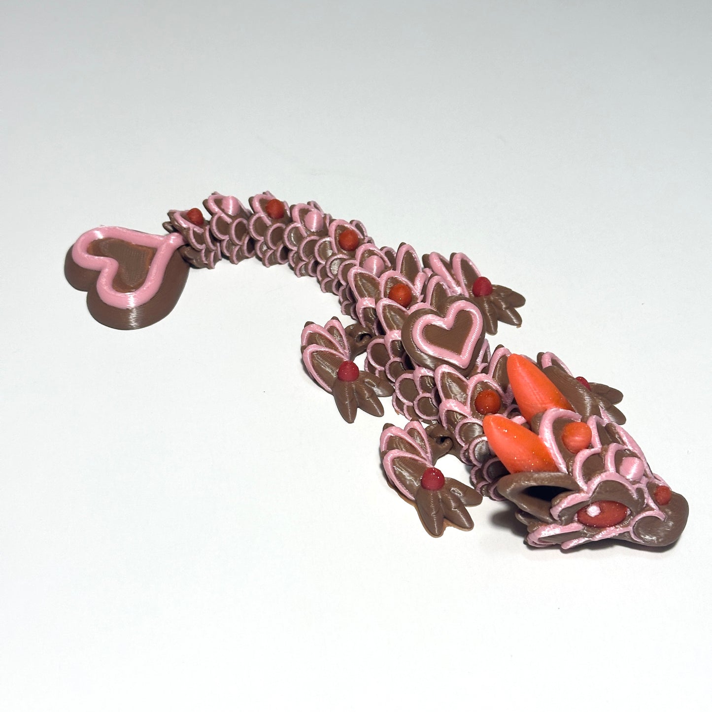 Baby Cookie Heart Dragon - 3D Printed Articulating Figure