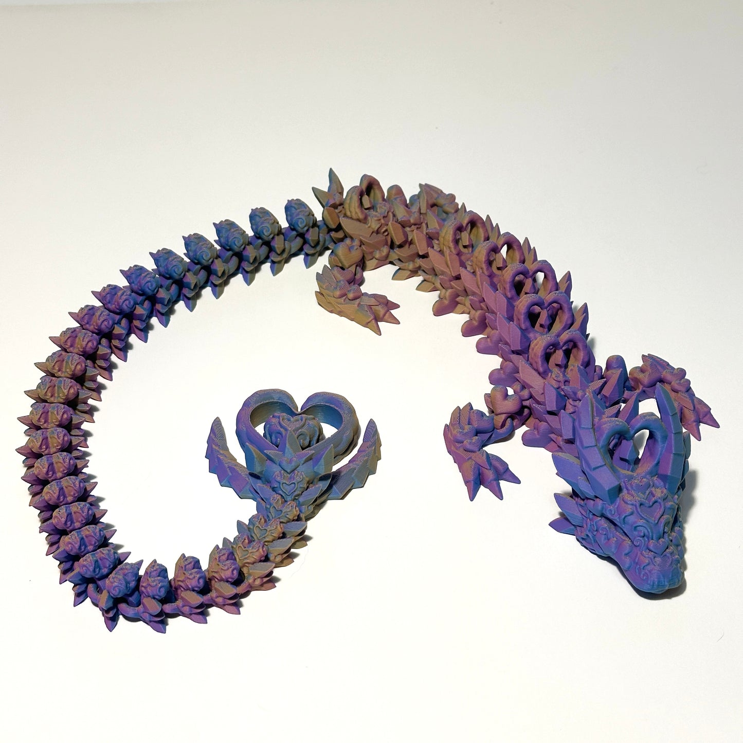 Large Dark Heart Dragon - 3D Printed Articulating Figure