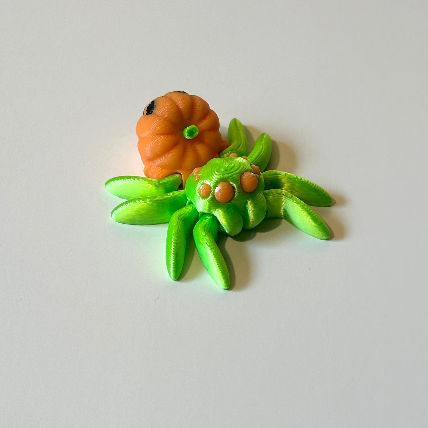 Tiny Jack-O-Lantern Spider - 3D Printed Articulating Figure