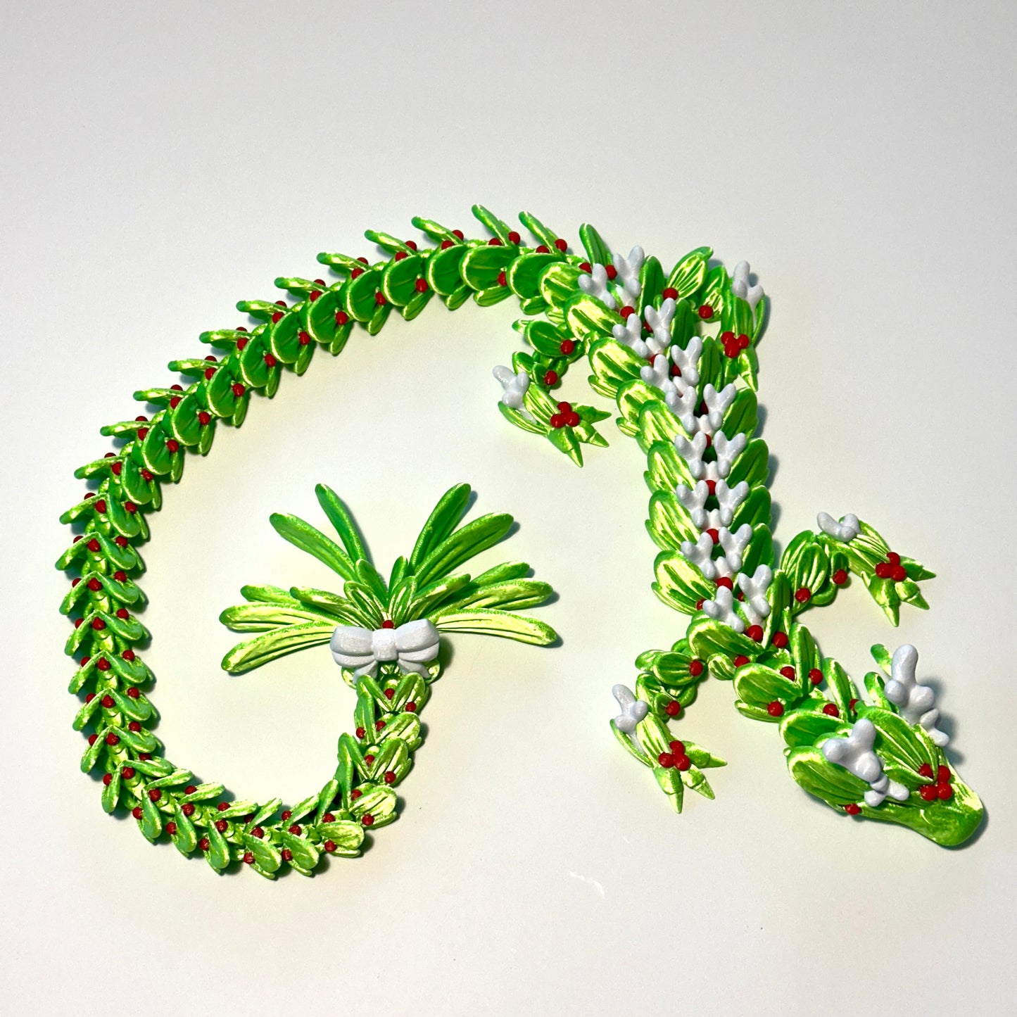 Mistletoe Dragon - 3D Printed Articulating Figure