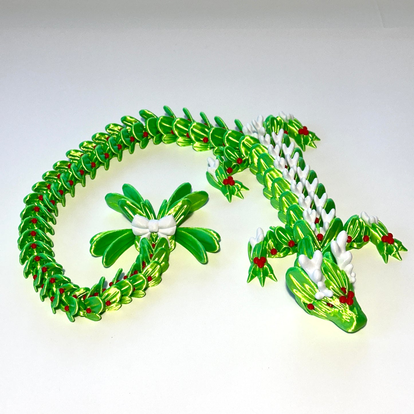 Mistletoe Dragon - 3D Printed Articulating Figure