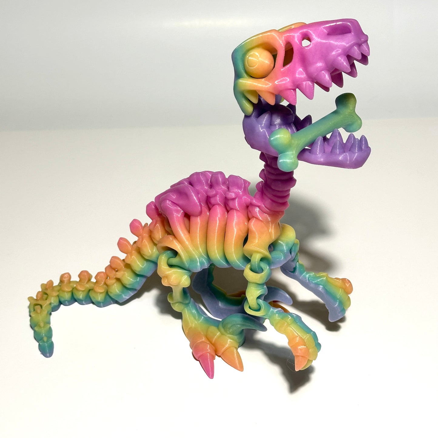 Giant Flexi Skeleton Raptor - 3D Printed Articulating Figure