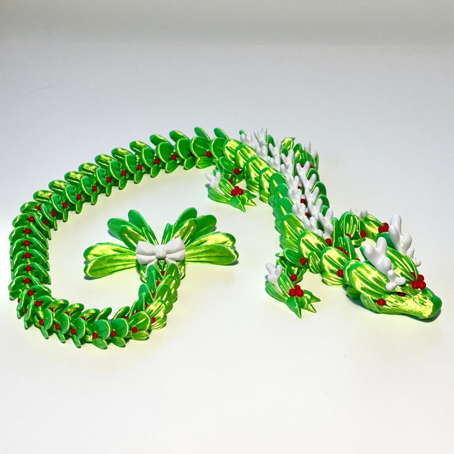 Mistletoe Dragon - 3D Printed Articulating Figure