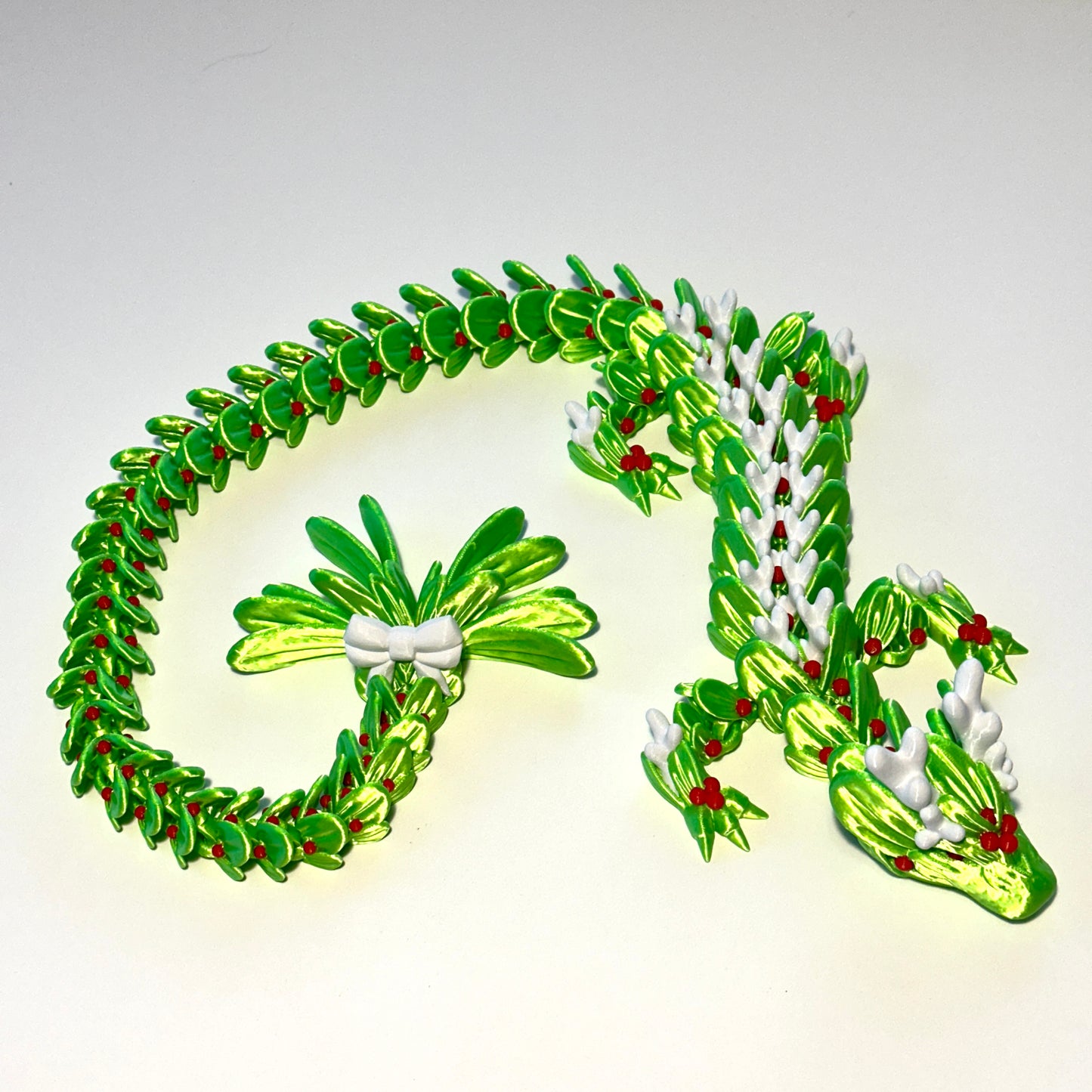 Mistletoe Dragon - 3D Printed Articulating Figure