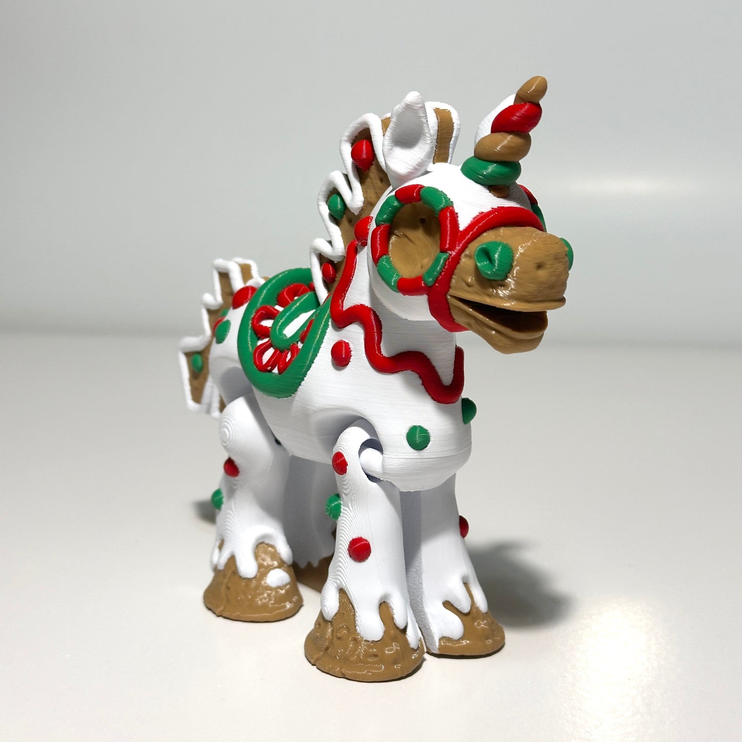 Gingerbread Unicorn - 3D Printed Articulating Figure