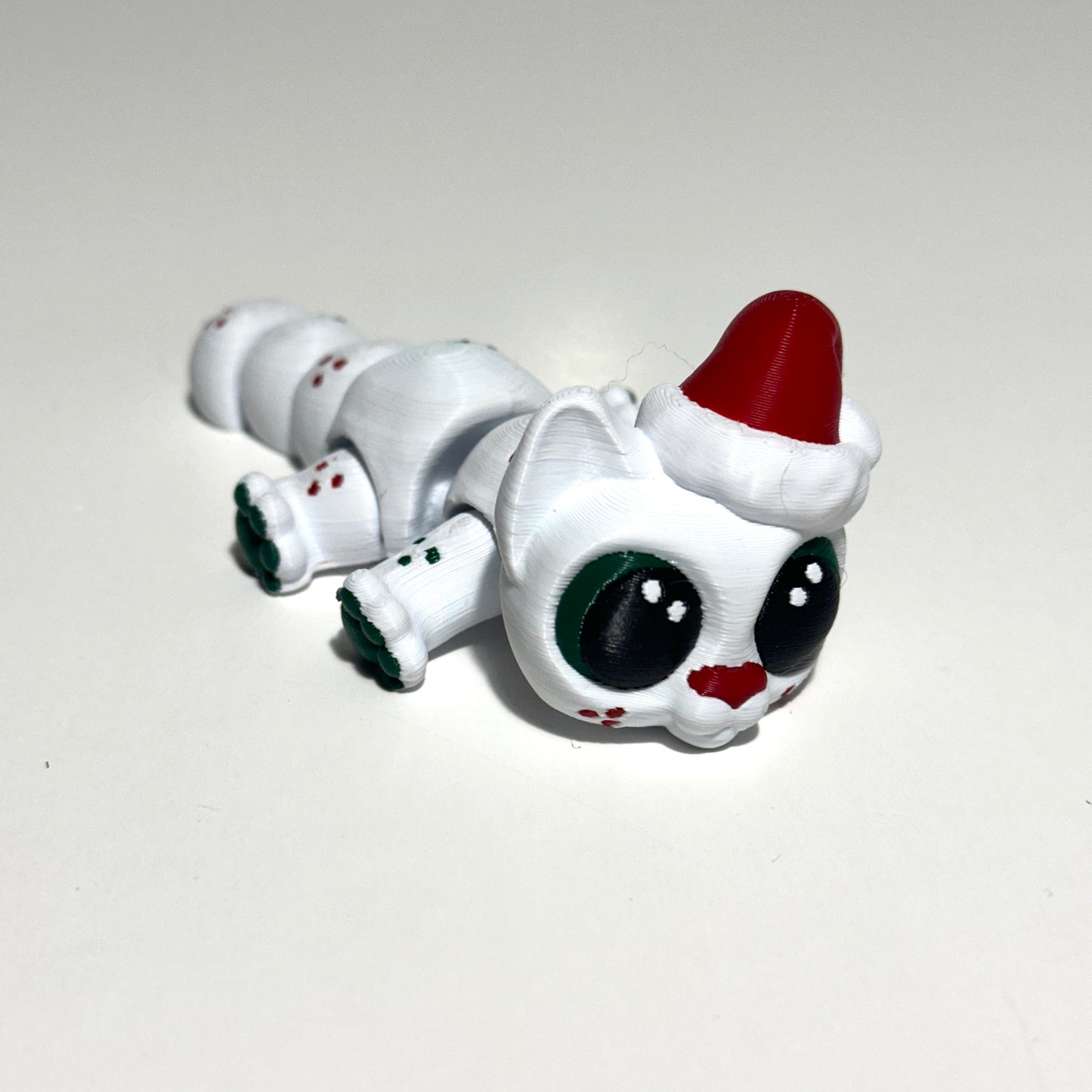 Christmas Kitty - 3D Printed Articulating Figure