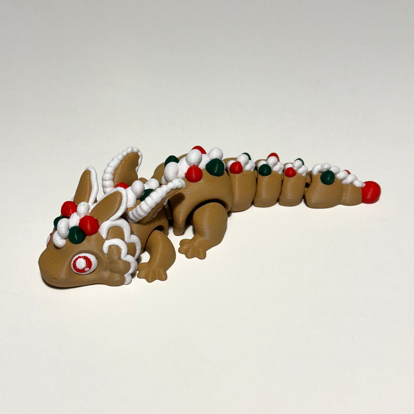 Flexi Baby Gingerbread Dragon - 3D Printed Articulating Figure