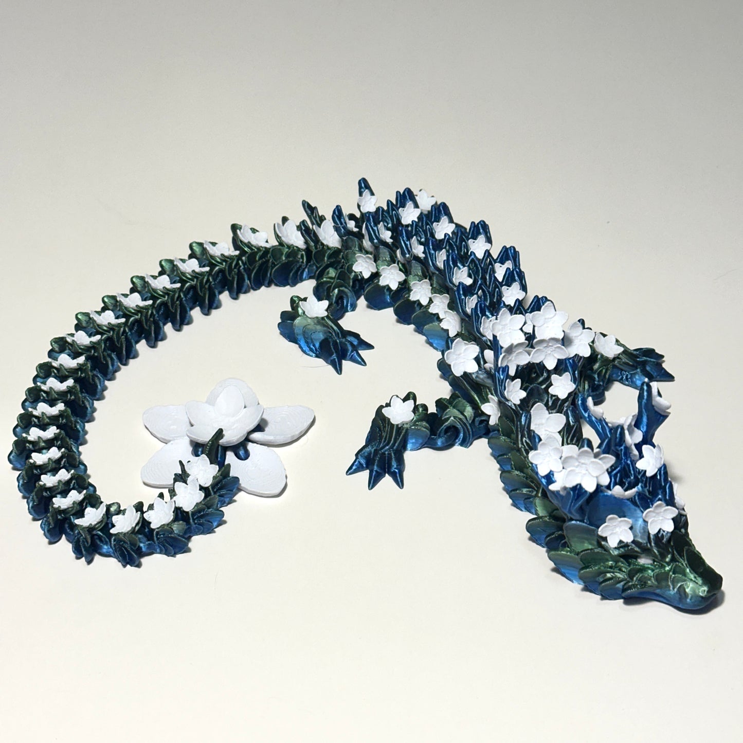 Large Cherry Blossom Dragon - 3D Printed Articulating Figurine