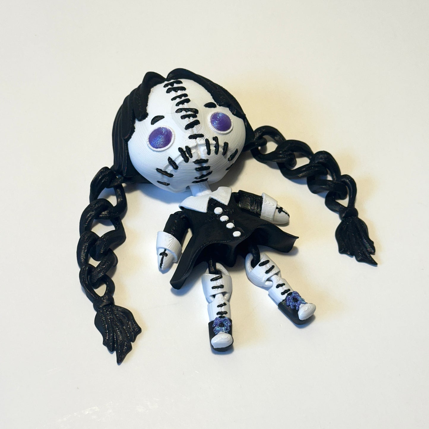 Creepy Wednesday Doll - 3D Printed Articulating Figure