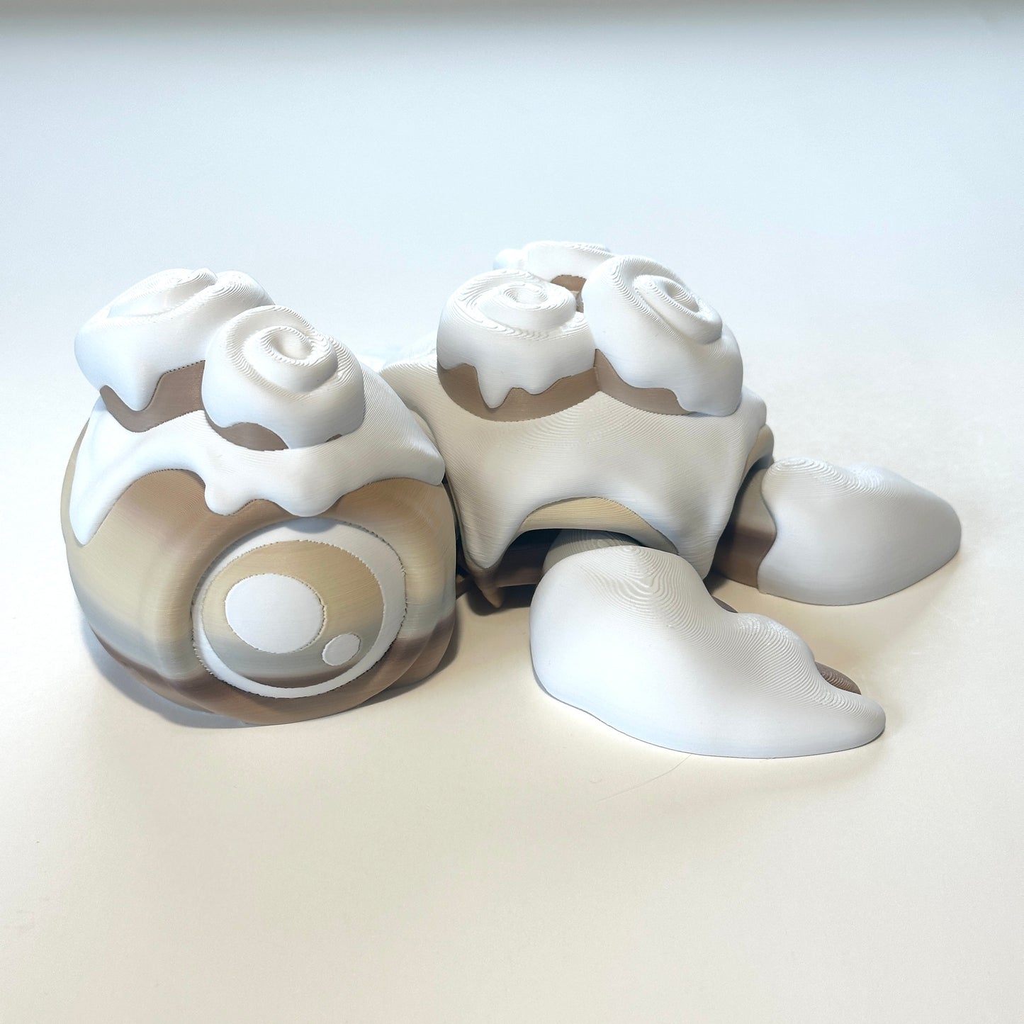 Giant Cinnamon Roll Turtle - 3D Printed Articulating FIgure