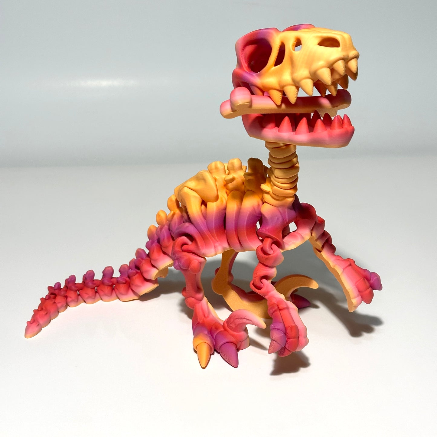 Giant Flexi Skeleton Raptor - 3D Printed Articulating Figure