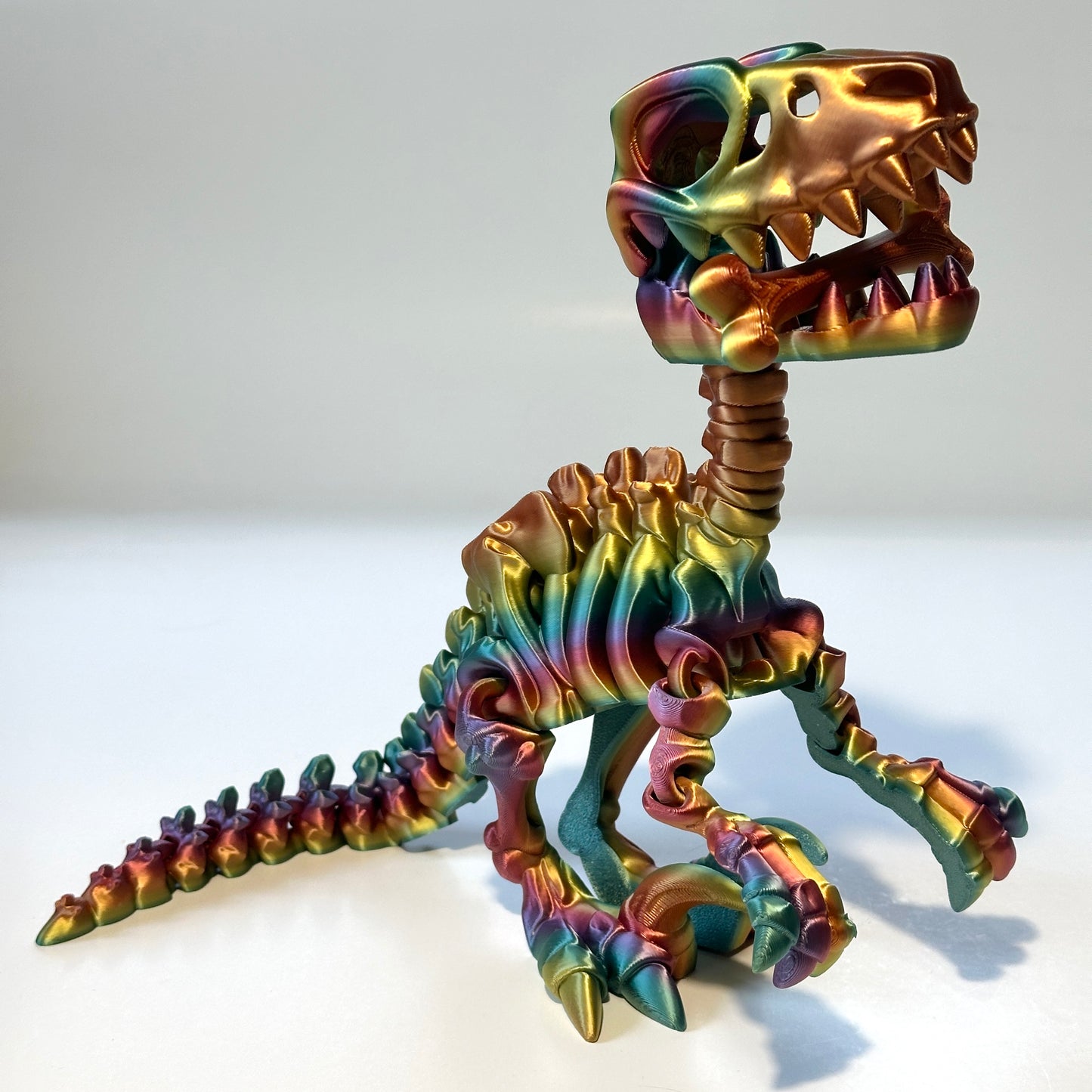 Giant Flexi Skeleton Raptor - 3D Printed Articulating Figure