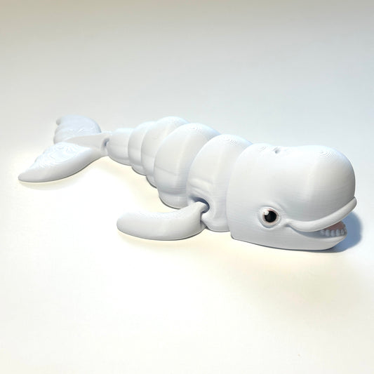 Flexi Beluga Whale - 3D Printed Articulating Figure