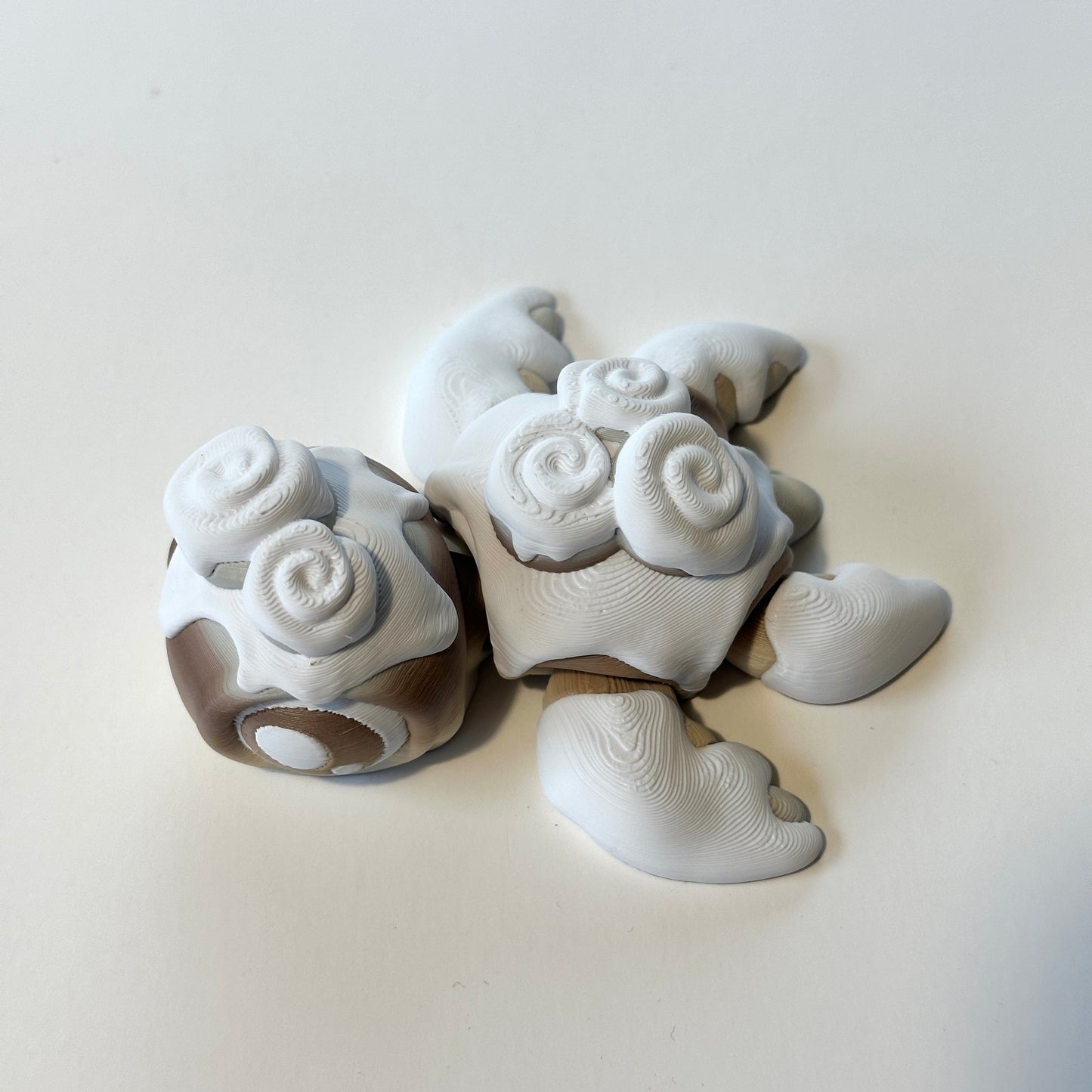 Cinnamon Roll Turtle - 3D Printed Articulating Figure