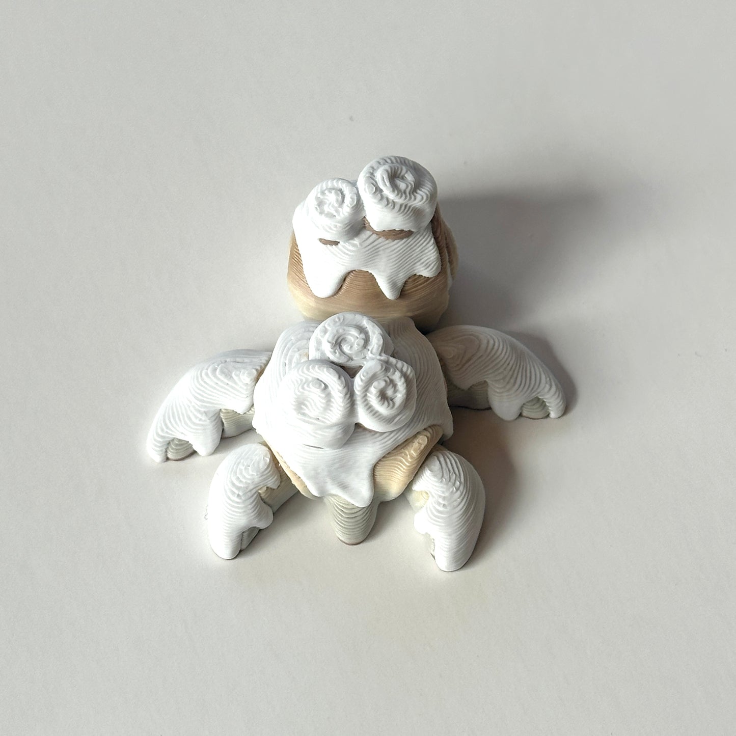 Mini Cinnamon Roll Turtle - 3D Printed Articulating Figure