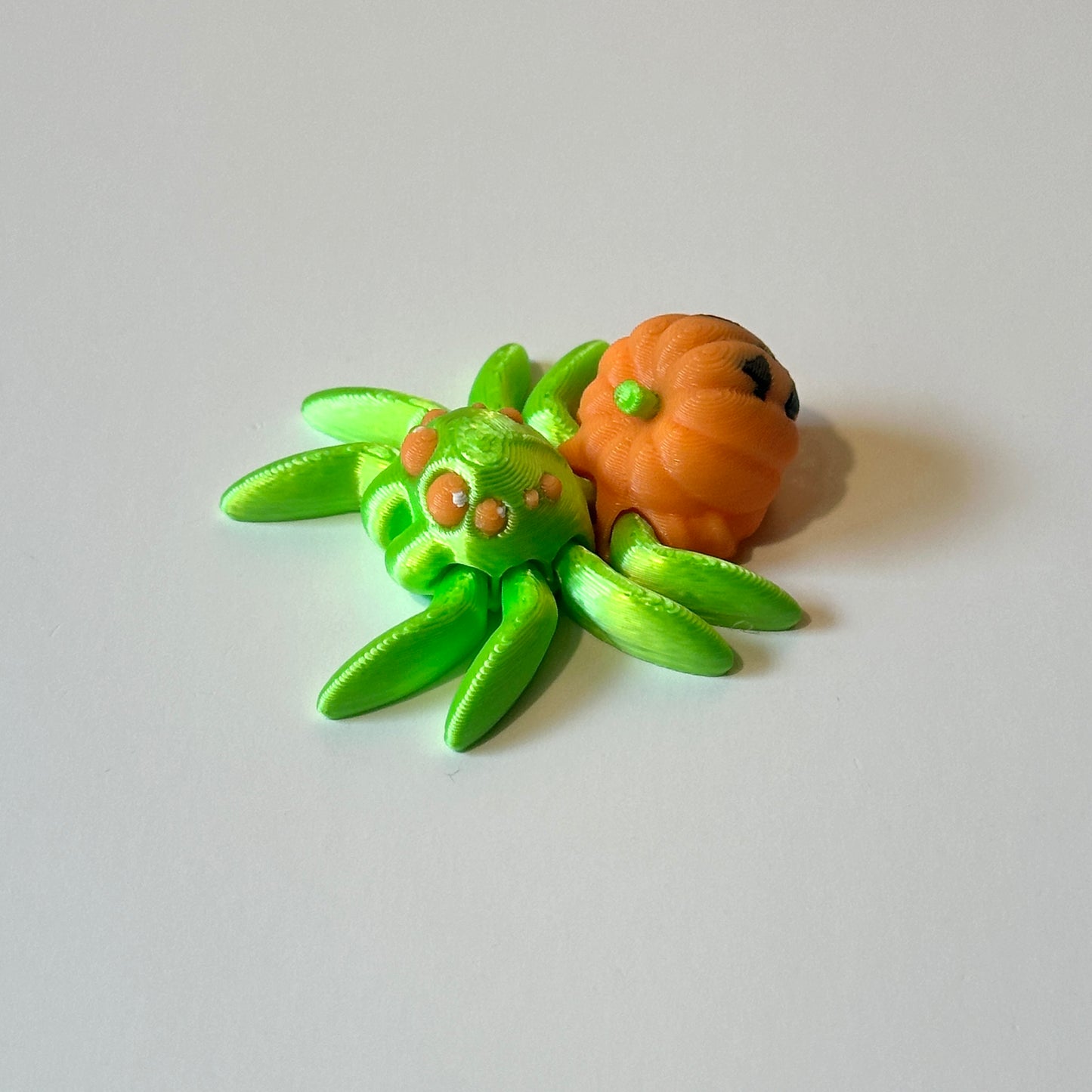 Tiny Jack-O-Lantern Spider - 3D Printed Articulating Figure