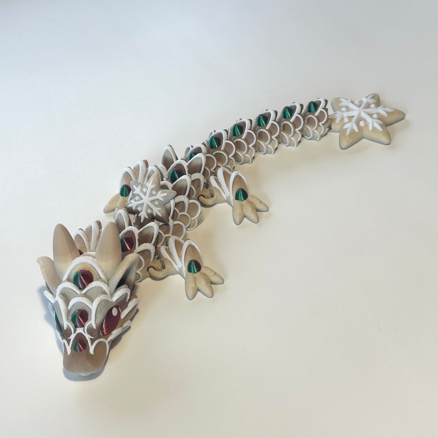 Baby Gingerbread Dragon - 3D Printed Articulating Figure