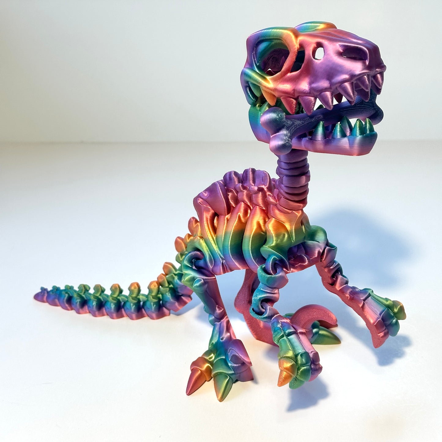 Giant Flexi Skeleton Raptor - 3D Printed Articulating Figure