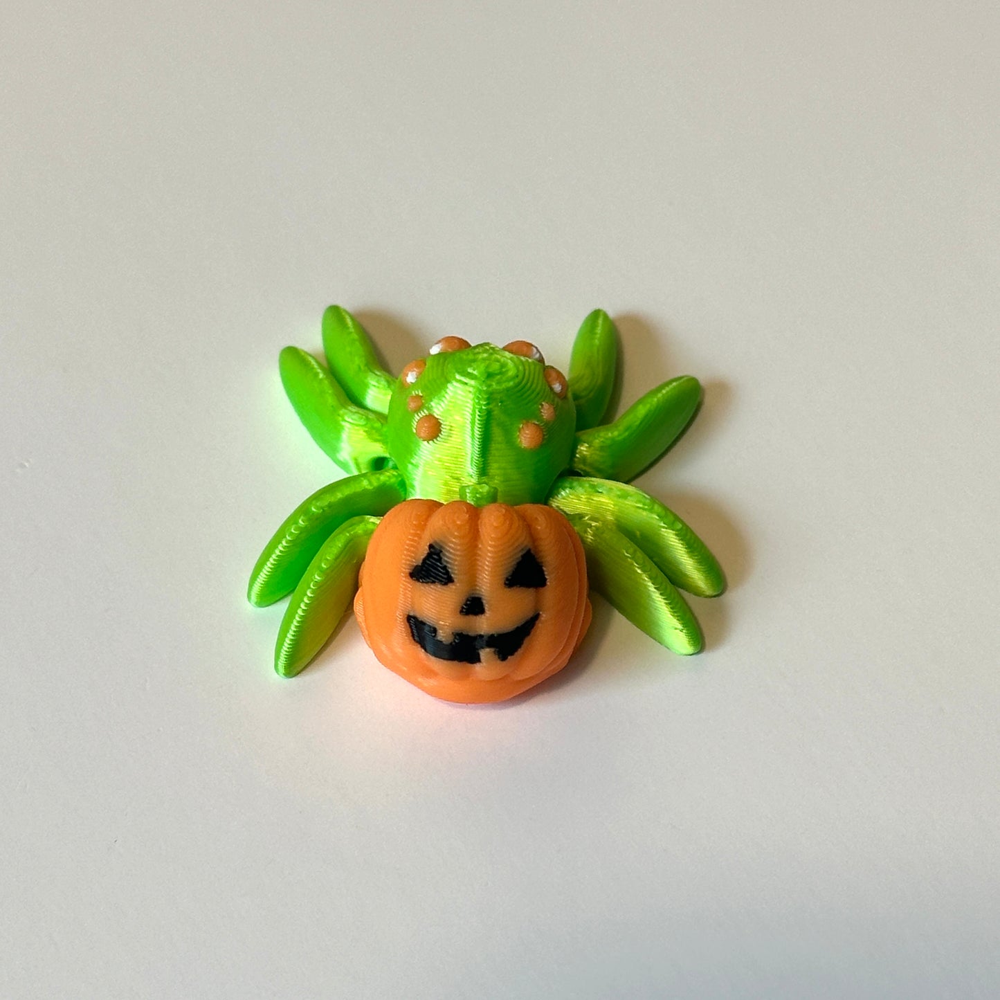 Tiny Jack-O-Lantern Spider - 3D Printed Articulating Figure