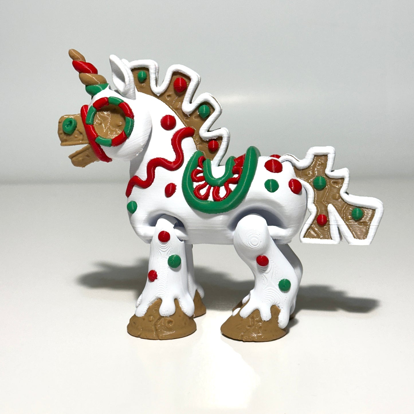 Gingerbread Unicorn - 3D Printed Articulating Figure