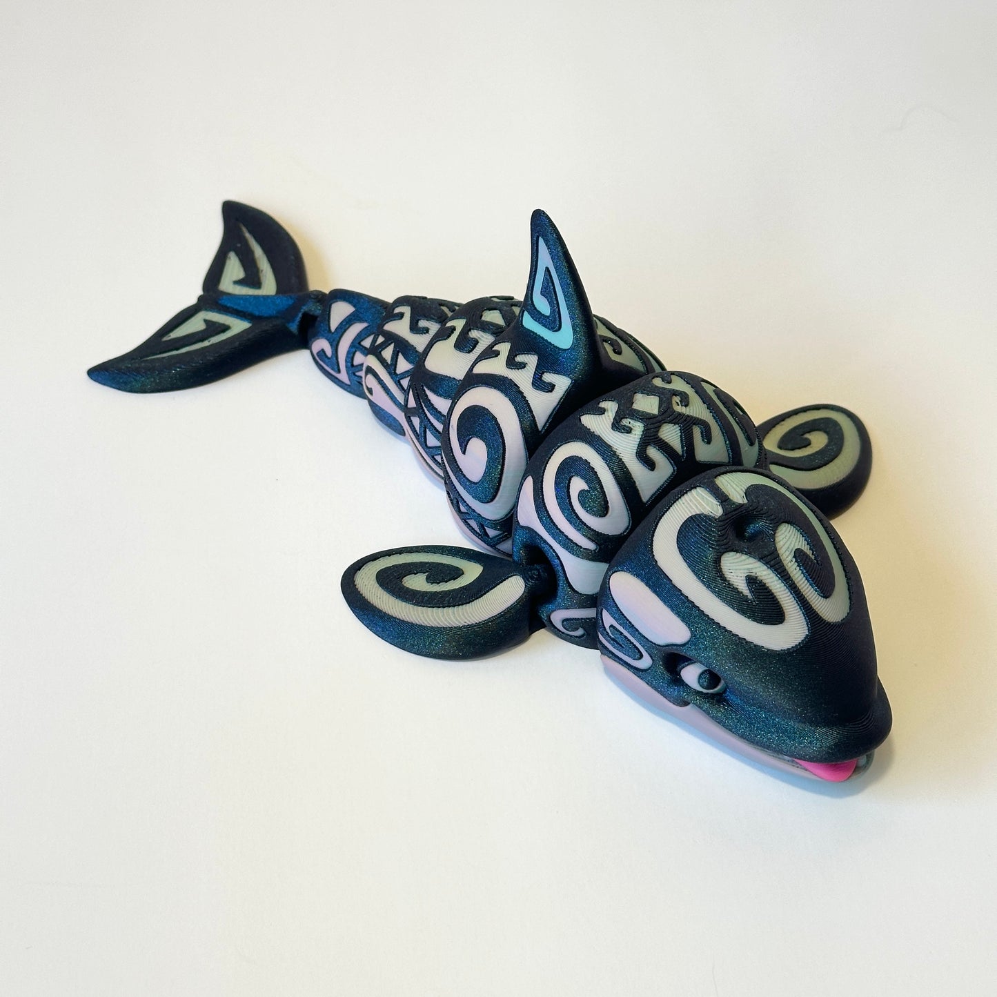 Tattooed Orca - 3D Printed Articulating Figurine