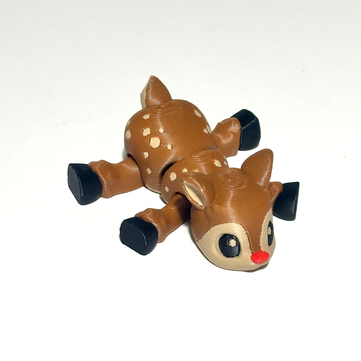 Red Nose Deer - 3D Printed Articulating Figure