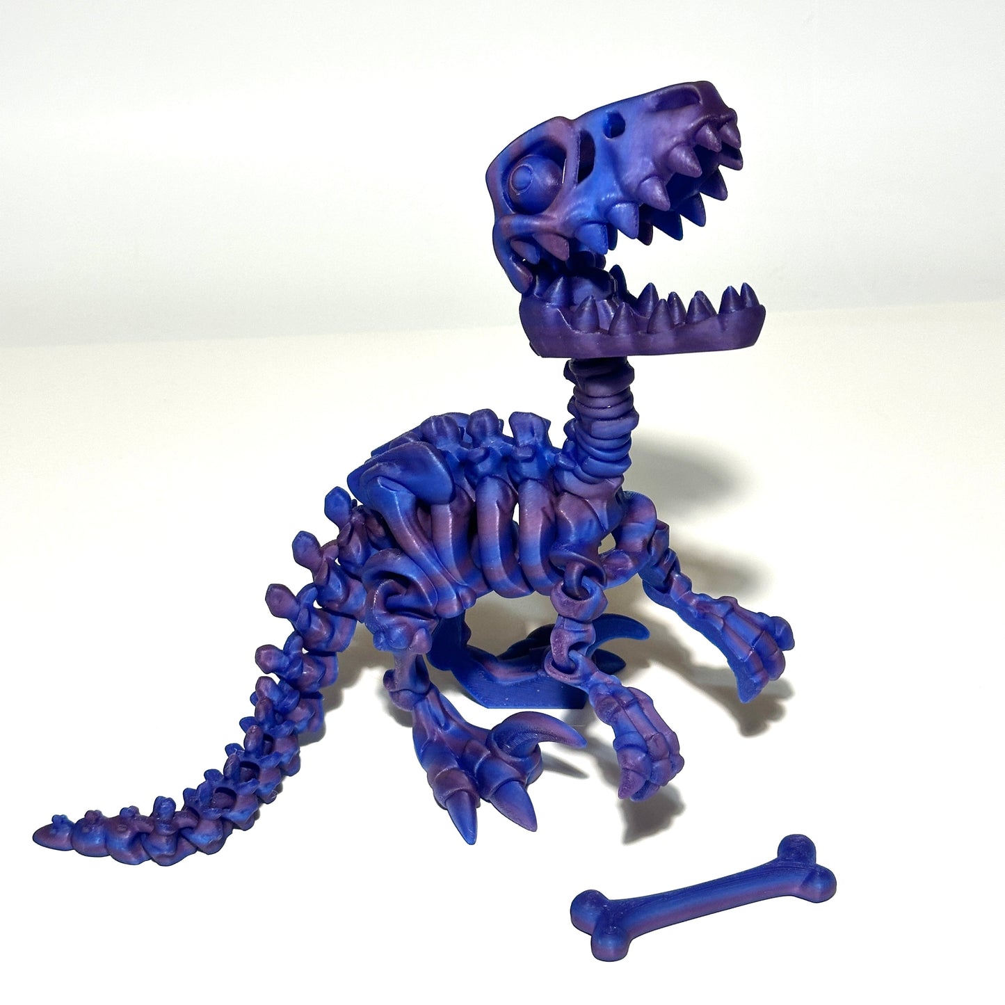 Giant Flexi Skeleton Raptor - 3D Printed Articulating Figure