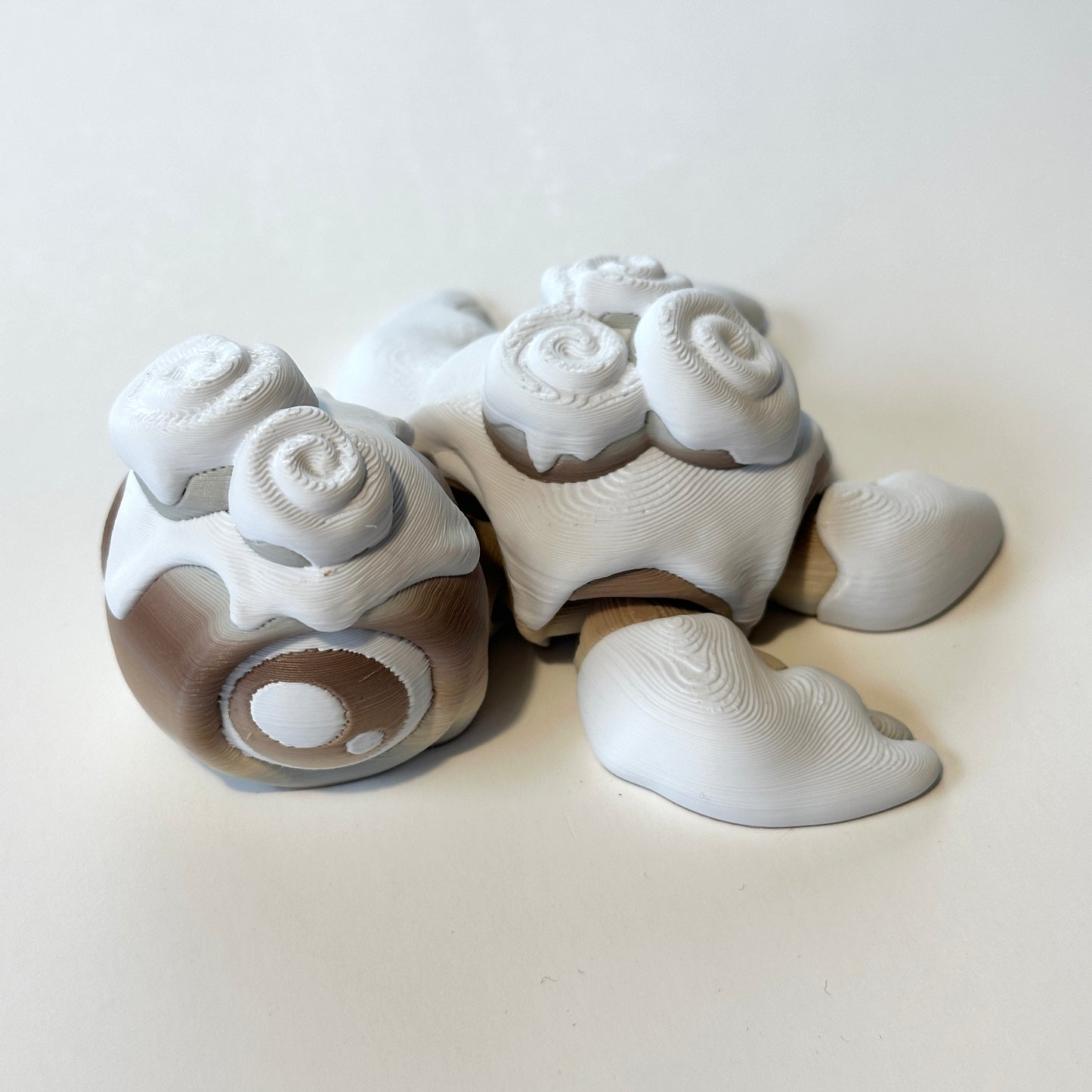 Cinnamon Roll Turtle - 3D Printed Articulating Figure