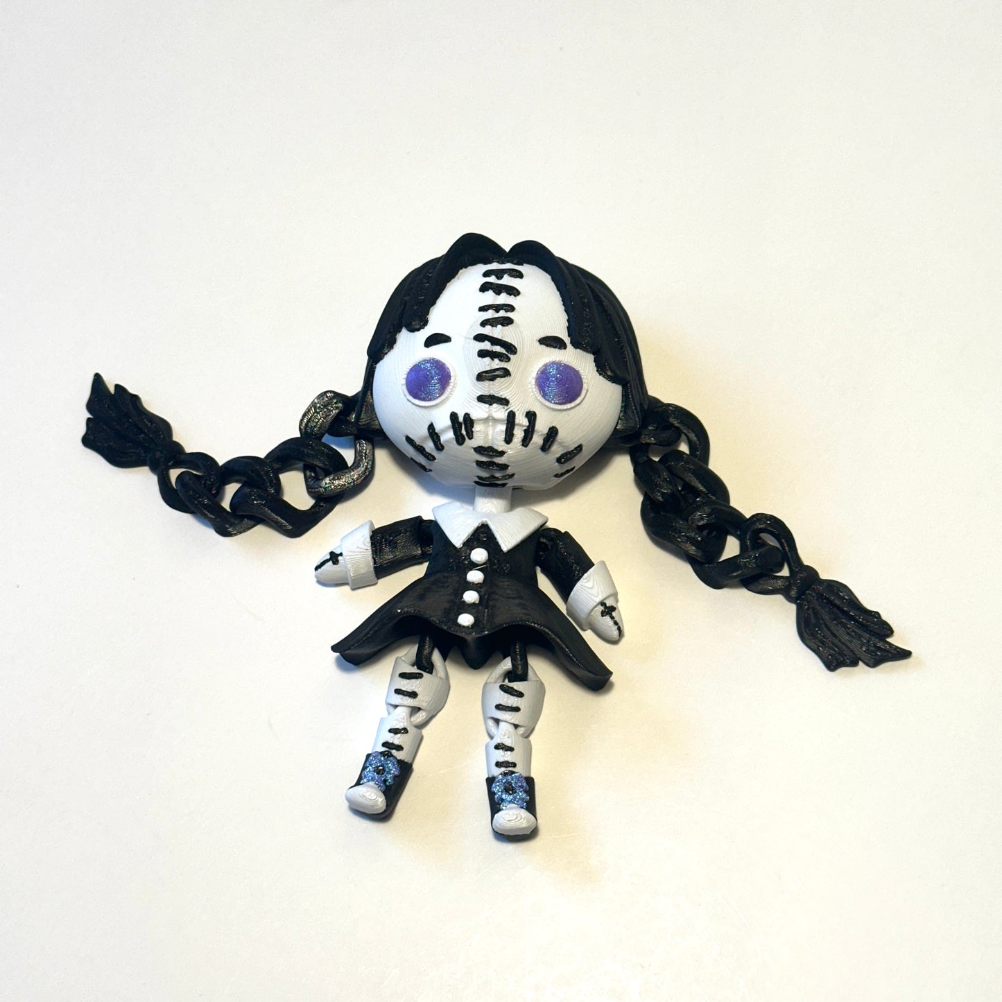 Creepy Wednesday Doll - 3D Printed Articulating Figure