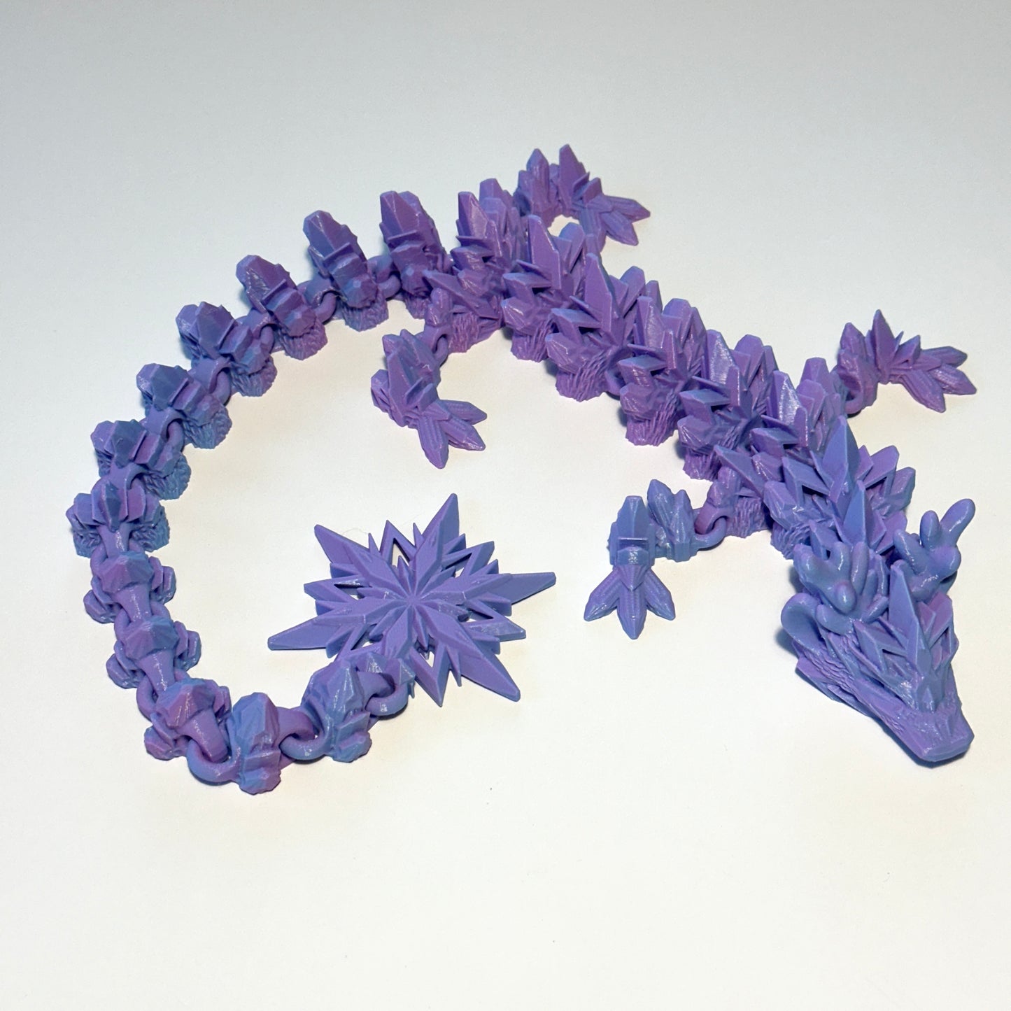 Large Winter Dragon - 3D Printed Articulating Figure