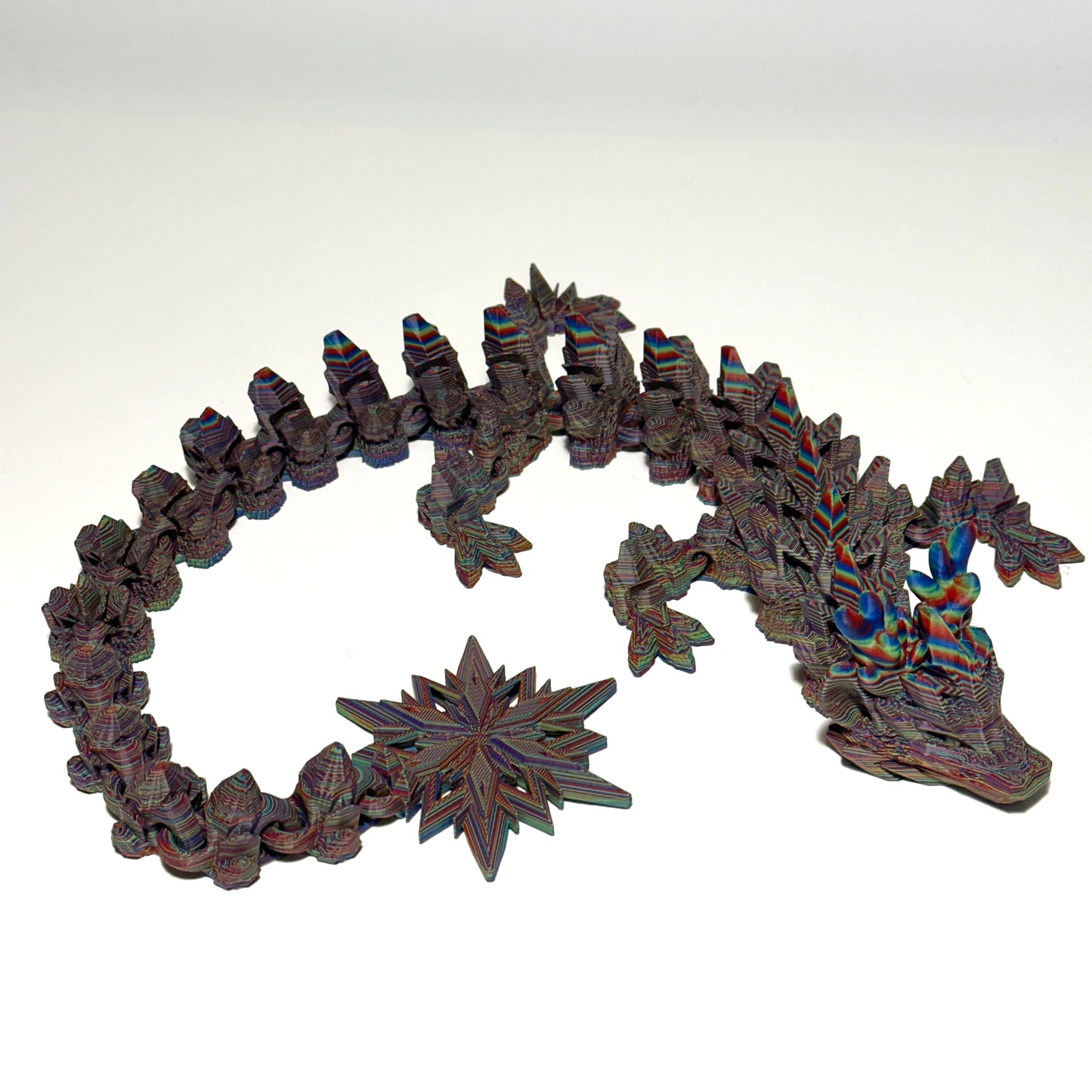 Large Winter Dragon - 3D Printed Articulating Figure